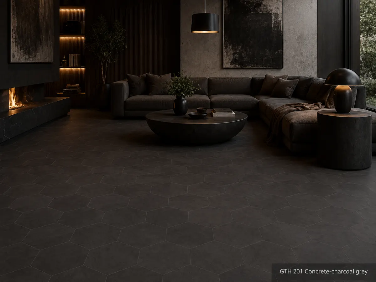 Wizualizacja dekoru GTH 201 Concrete charcoal grey