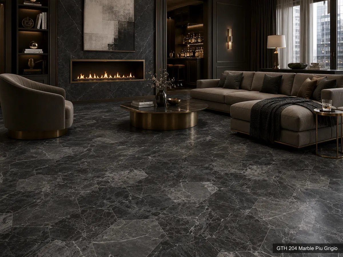 Wizualizacja dekoru GTH 204 Marble Piu Grigio