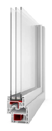 Przekrój Aluplast IDEAL NEO 76AD