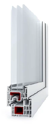 Przekrój Aluplast IDEAL NEO 76MD